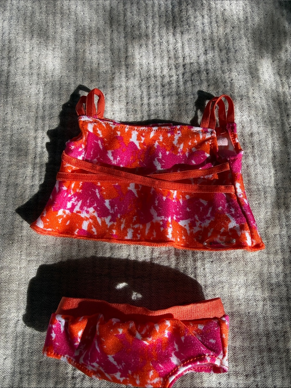 American Girl Bright and Splashy Tankini swimsuit 2 piece